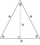 properties of isosceles triangles diagram calculator